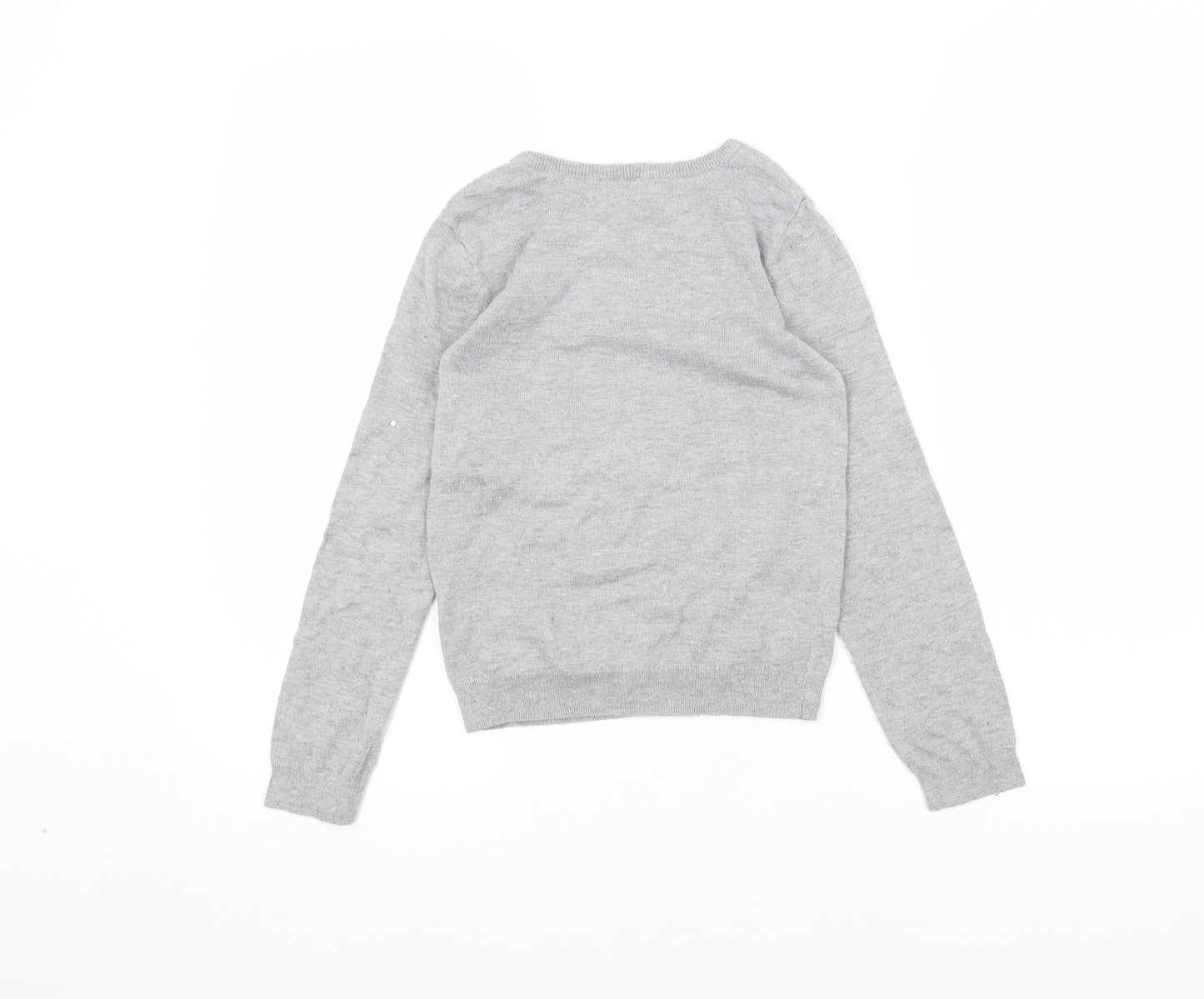 H&M Girls Grey   Pullover Jumper Size 7-8 Years