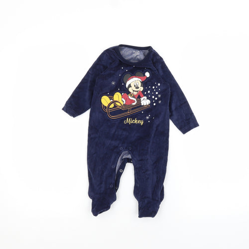 Primark Baby Blue Solid  Babydoll One Piece Size 6-9 Months
