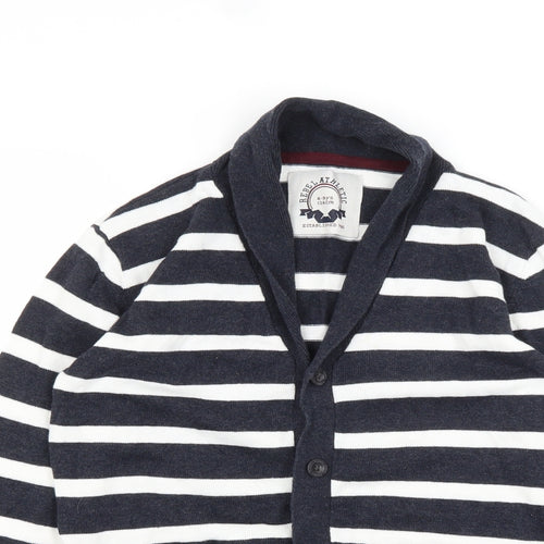 Rebel Girls White Striped  Cardigan Jumper Size 8-9 Years
