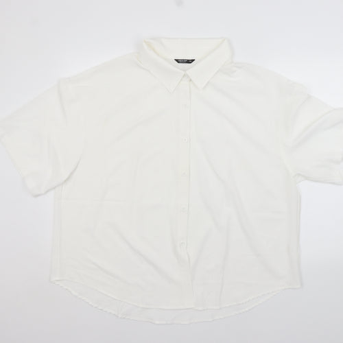 SheIn Womens White   Basic Button-Up Size 3XL