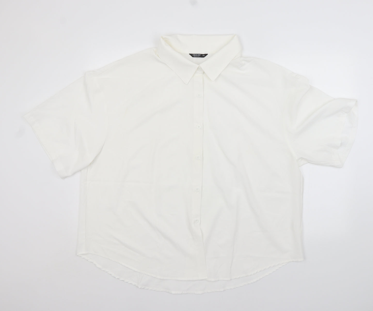 SheIn Womens White   Basic Button-Up Size 3XL