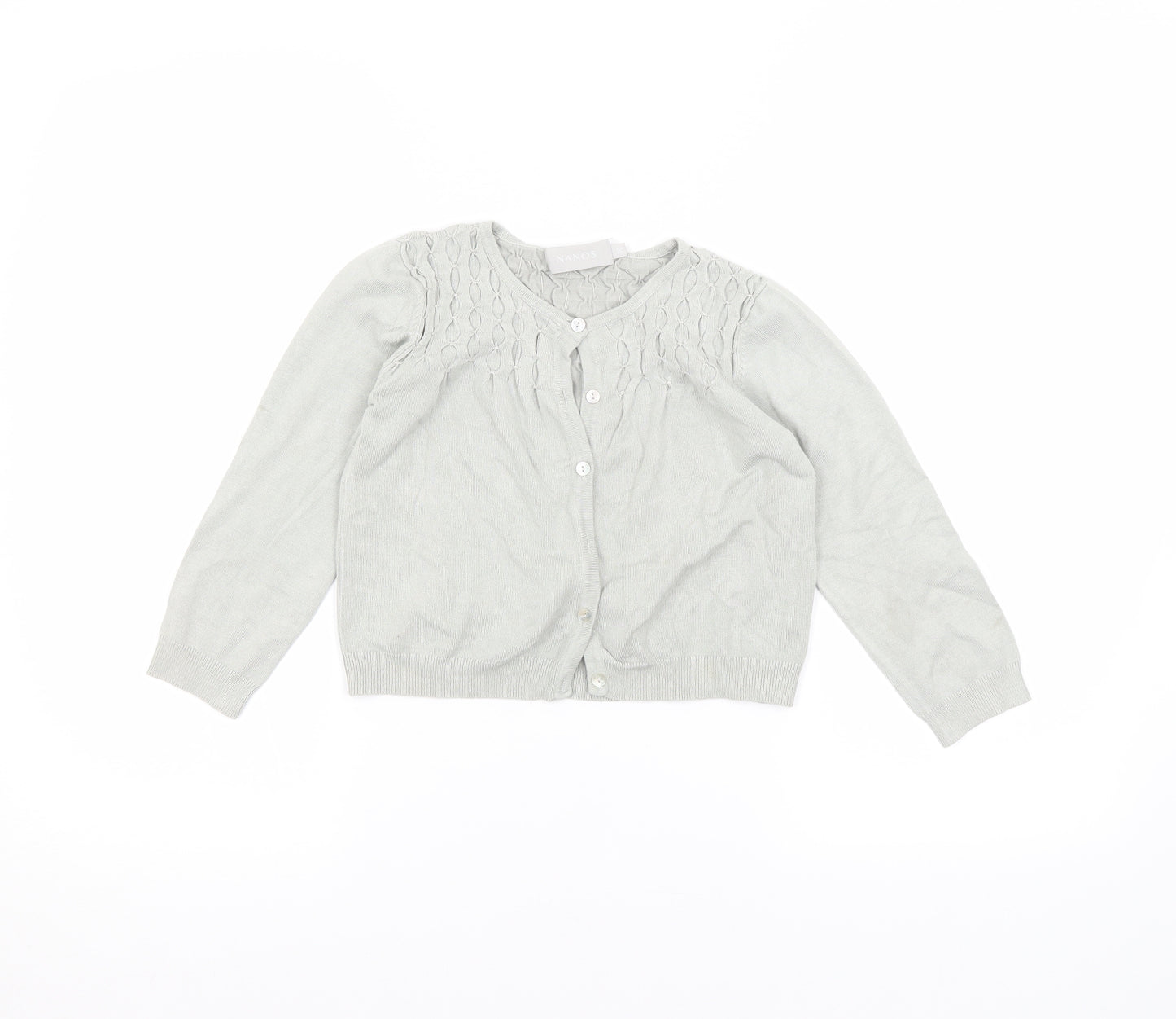 Nanos Girls Grey   Cardigan Jumper Size 10 Years