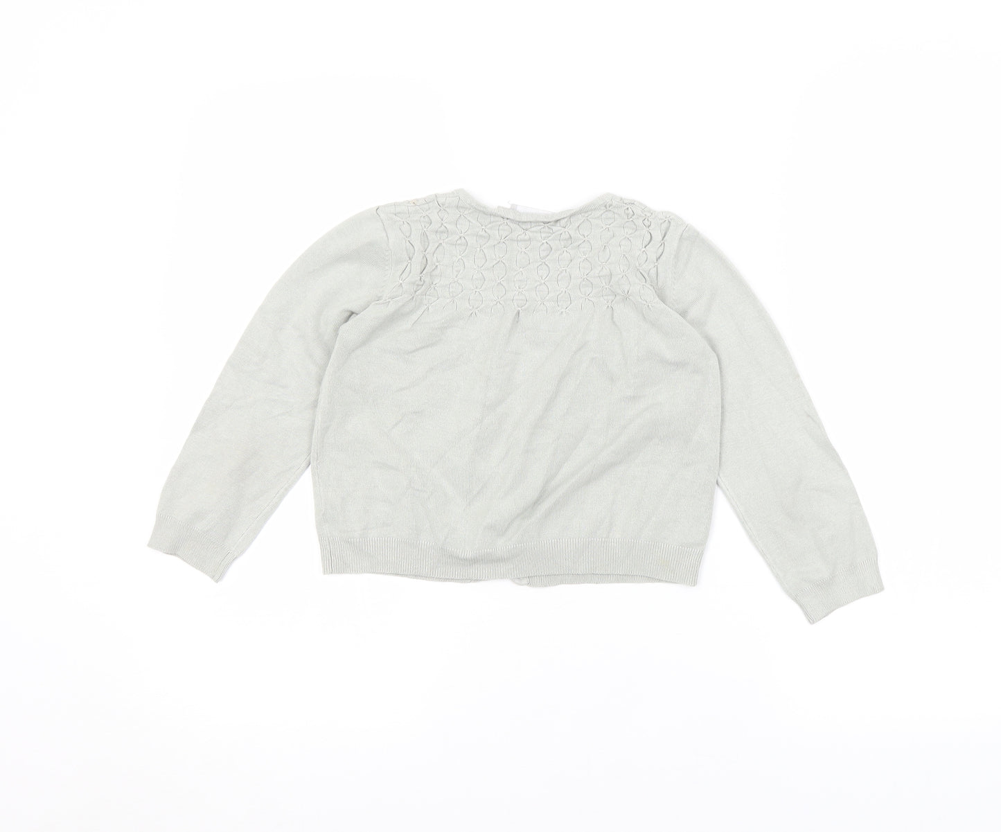 Nanos Girls Grey   Cardigan Jumper Size 10 Years