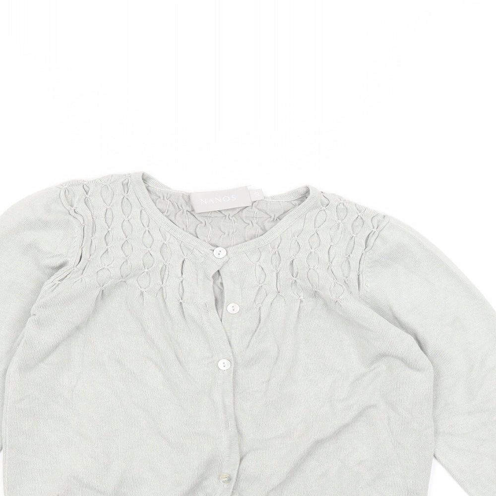 Nanos Girls Grey   Cardigan Jumper Size 10 Years