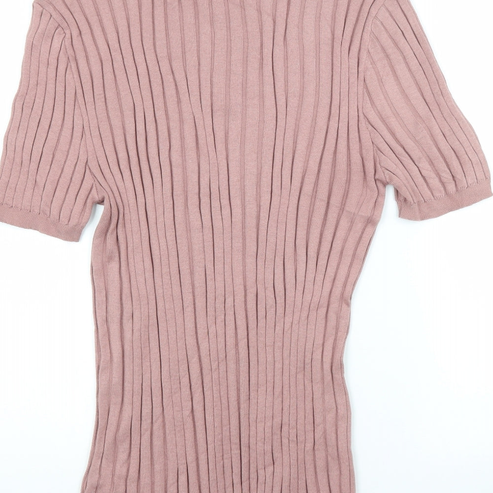 River Island Womens Pink   Basic Polo Size L
