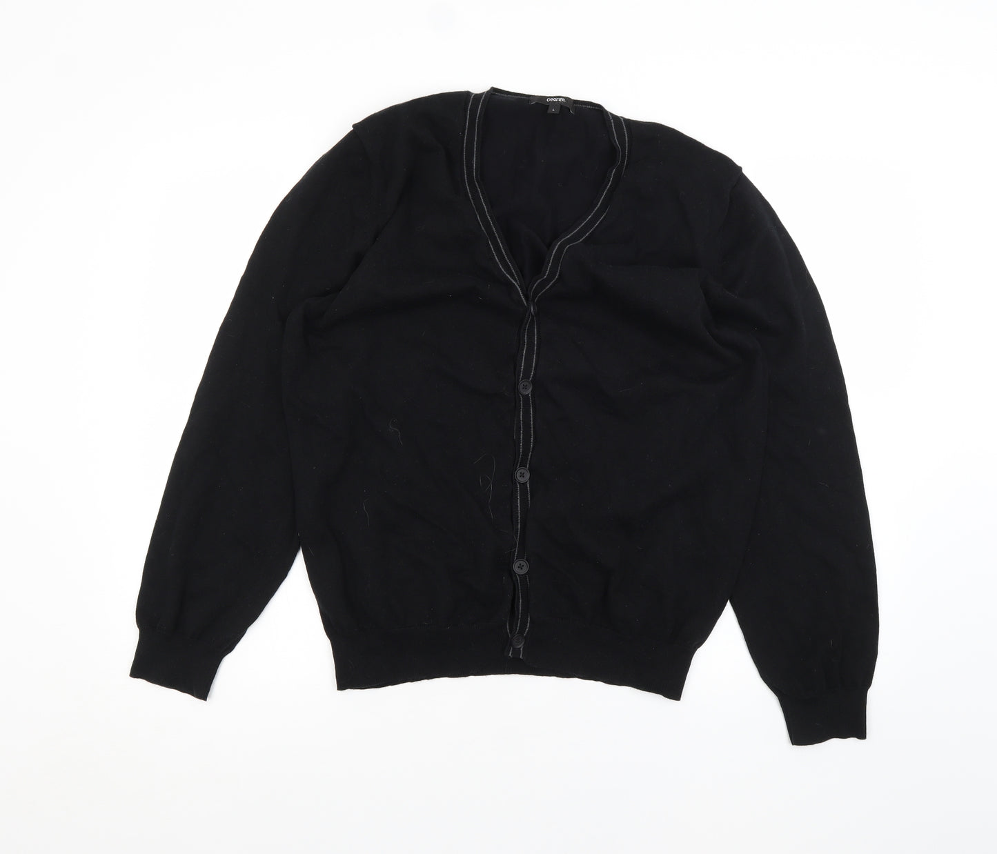 George Mens Black   Cardigan Jumper Size L
