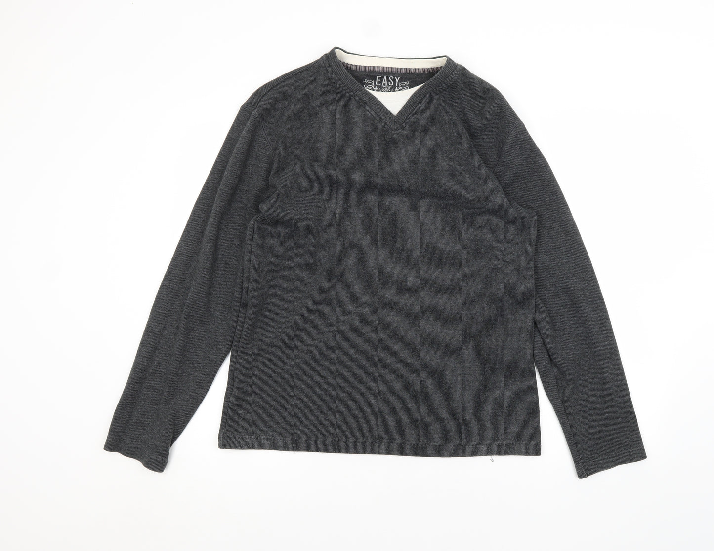 Easy Mens Black   Pullover Jumper Size M