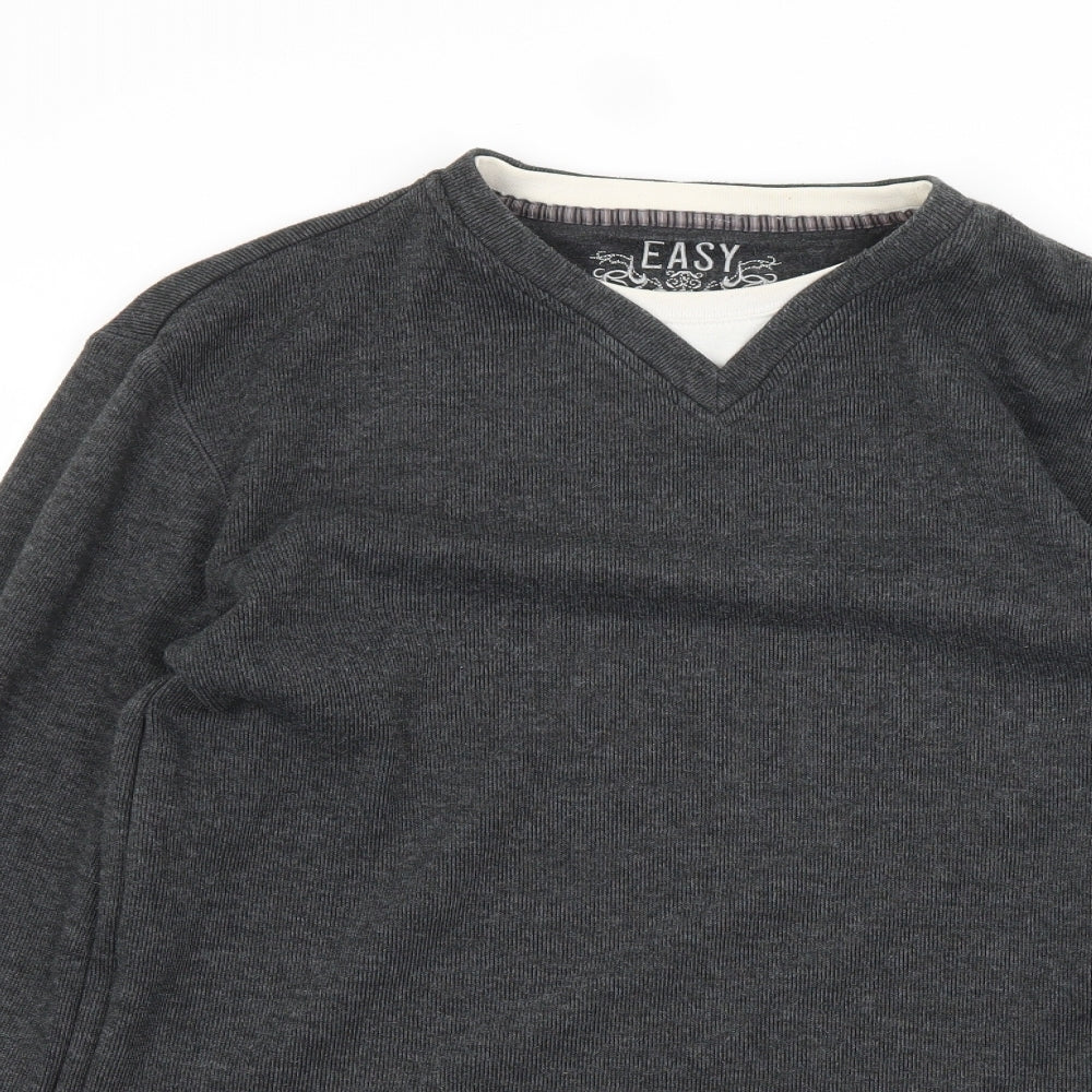 Easy Mens Black   Pullover Jumper Size M