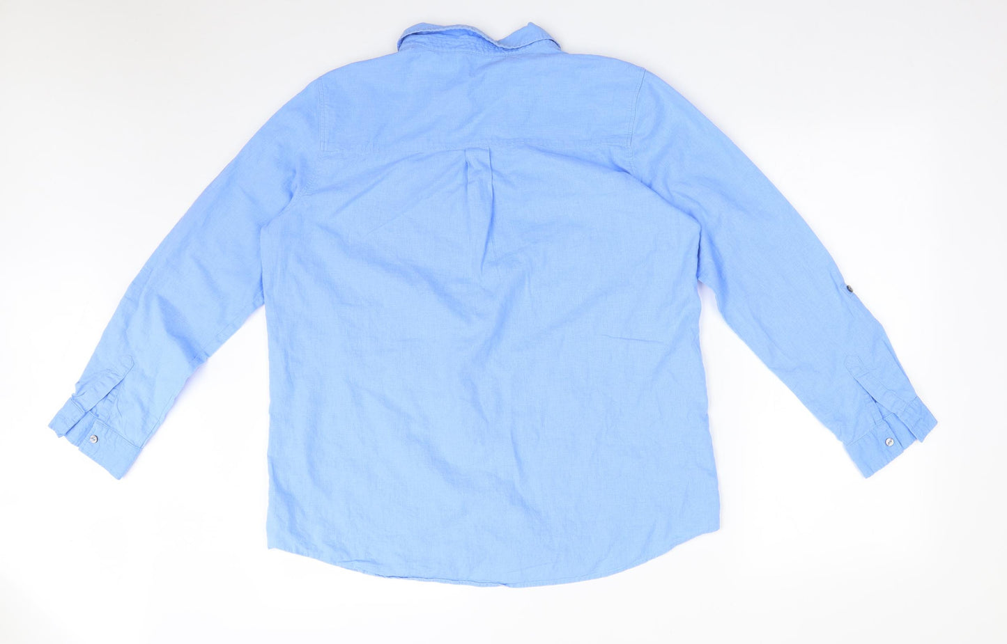 George Womens Blue   Basic Button-Up Size 14