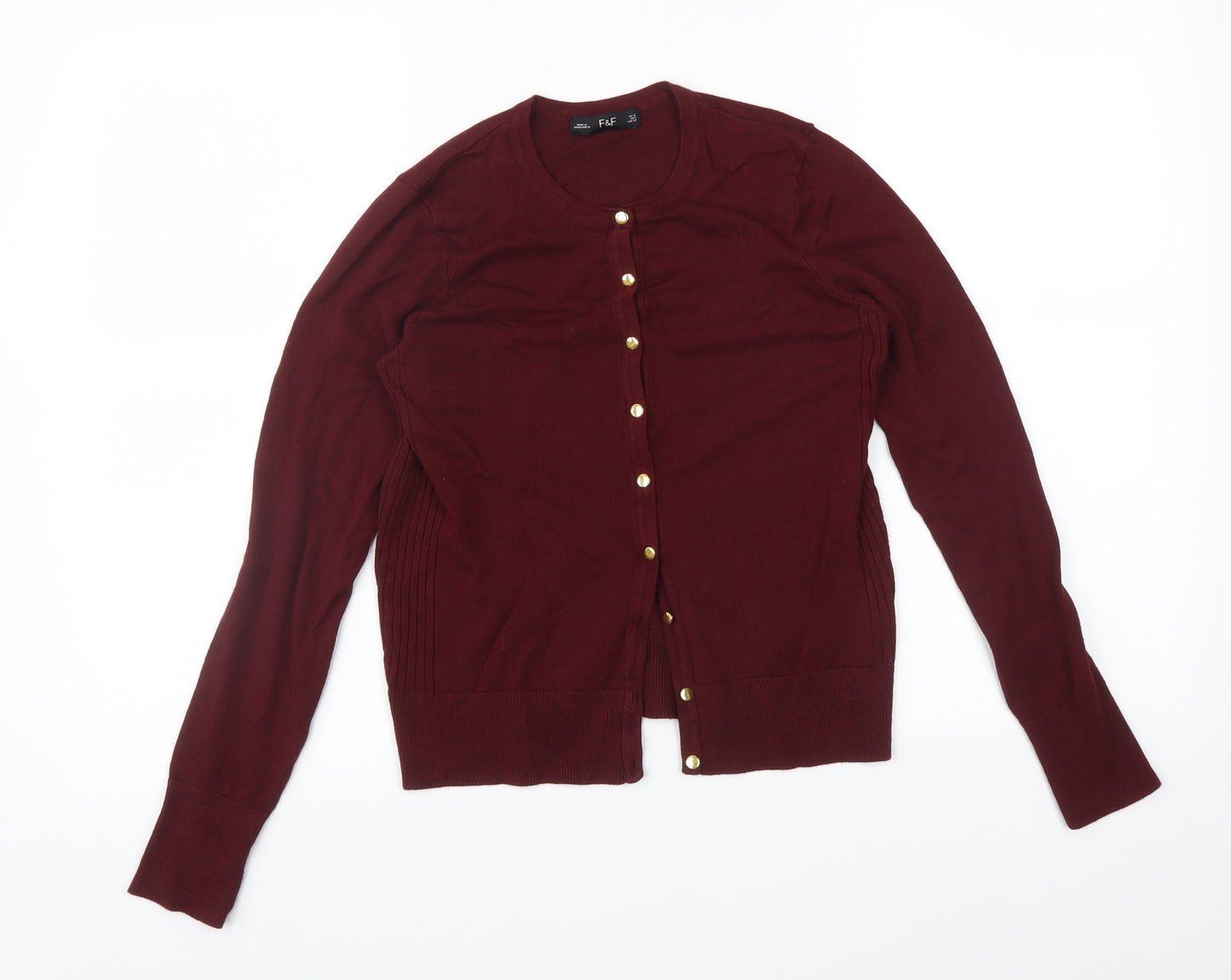 F&F Womens Red   Cardigan Jumper Size 10