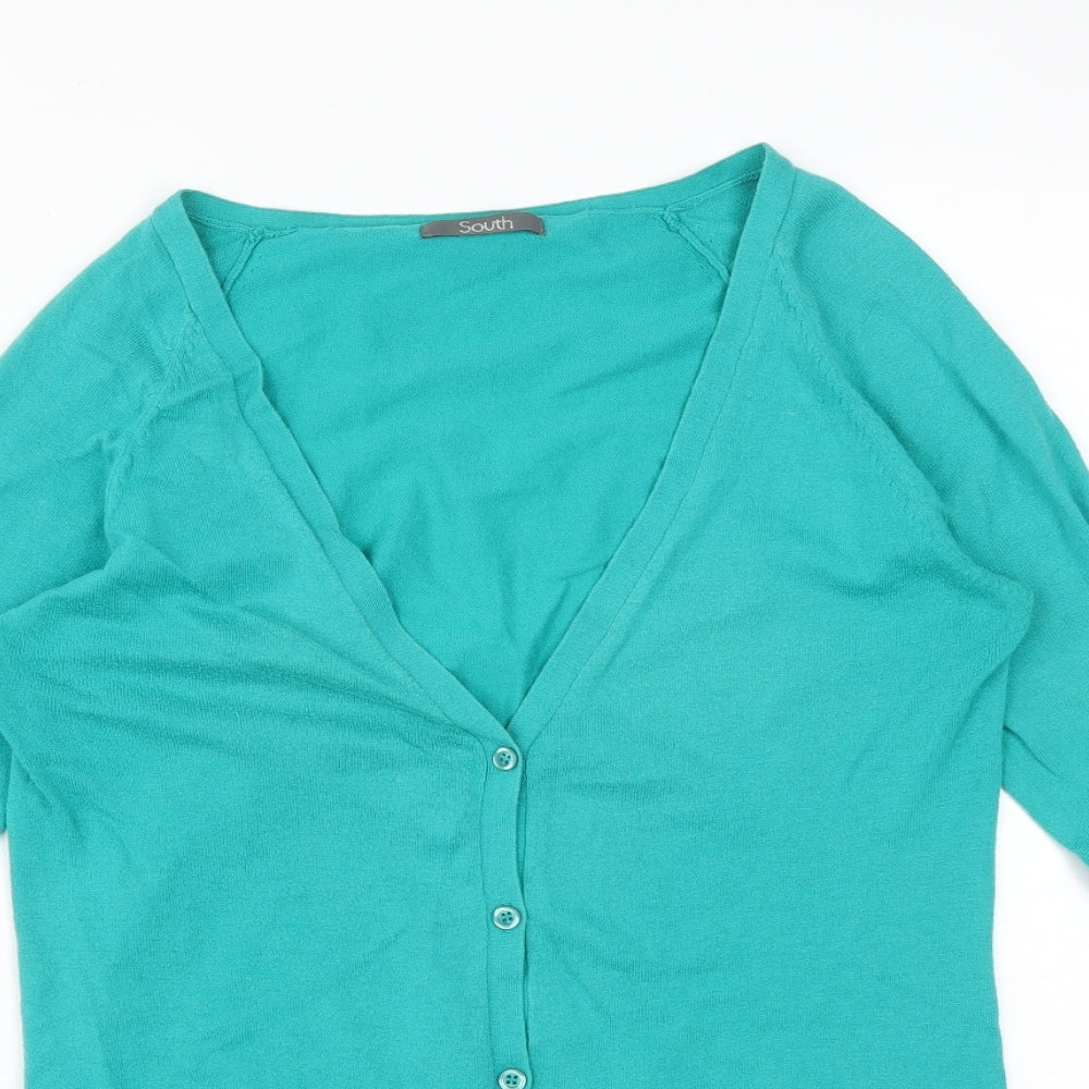 South Womens Green   Cardigan Jumper Size 12