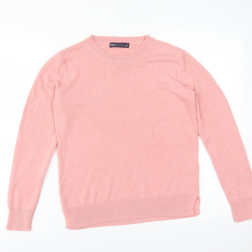 M&S Womens Pink   Pullover Sweatshirt Size 10