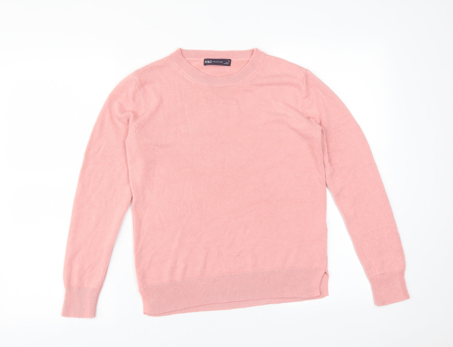 M&S Womens Pink   Pullover Sweatshirt Size 10