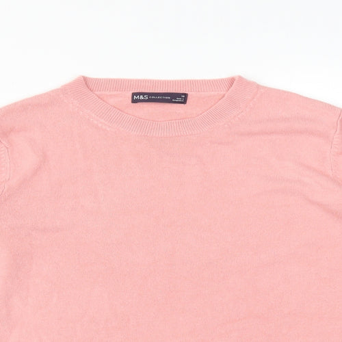 M&S Womens Pink   Pullover Sweatshirt Size 10