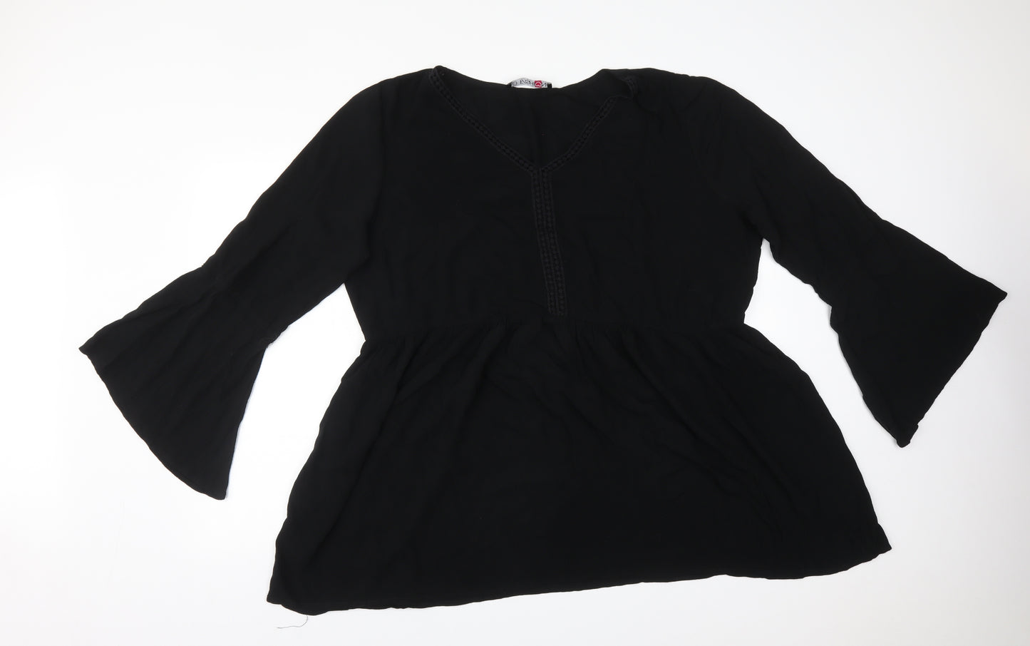FASHION BOX Womens Black   Basic T-Shirt Size 20