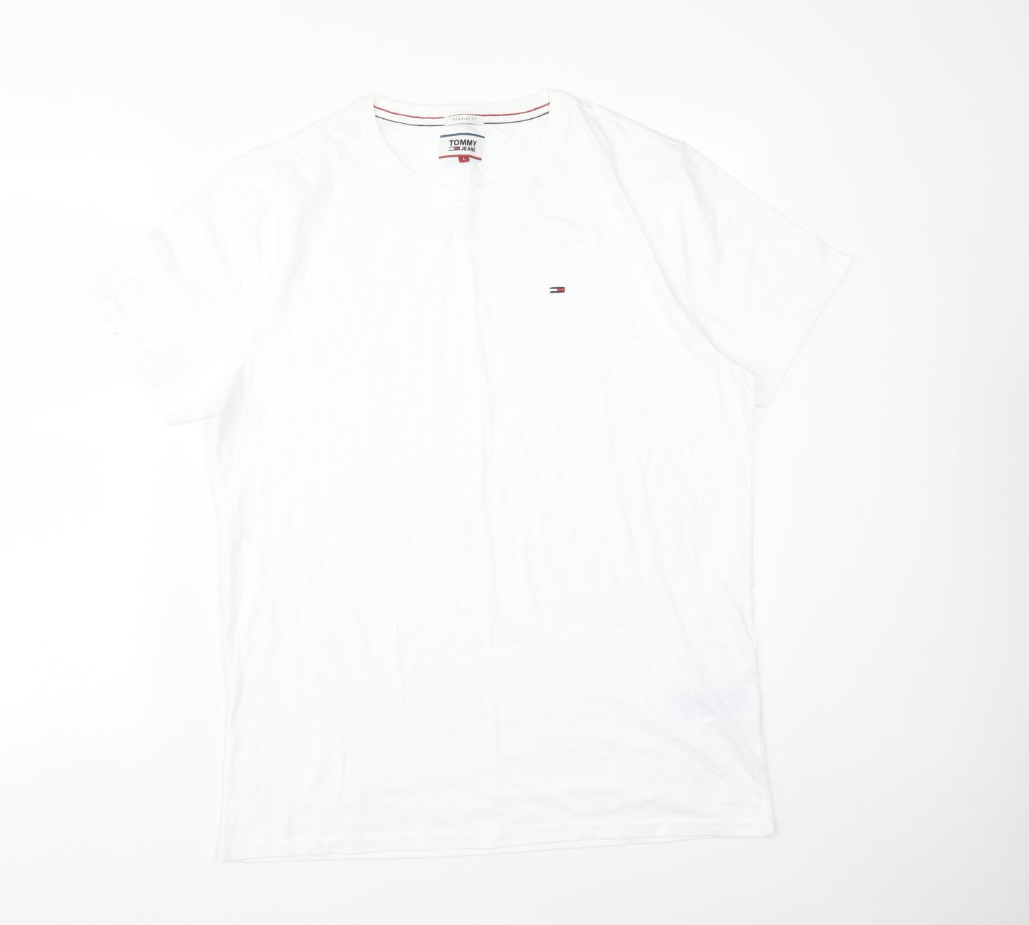 TOMMY JEANS Mens White    T-Shirt Size L
