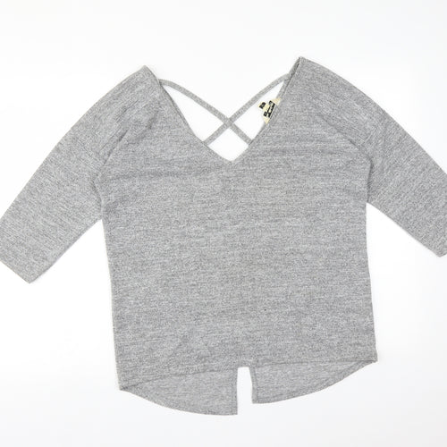 Miss Selfridge Womens Grey   Basic T-Shirt Size 10