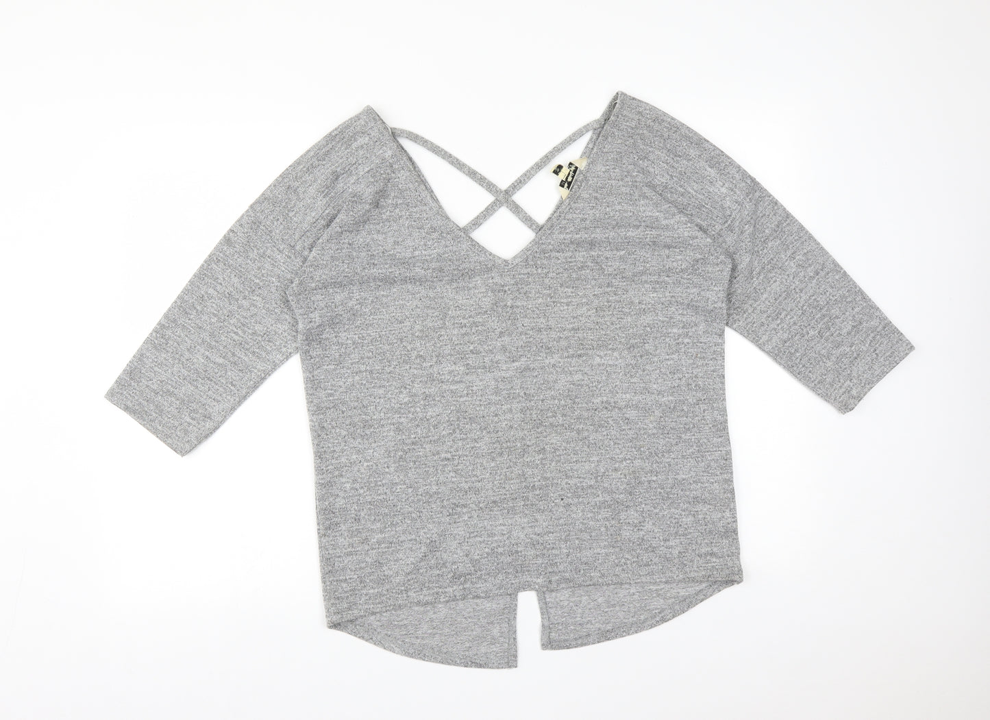 Miss Selfridge Womens Grey   Basic T-Shirt Size 10