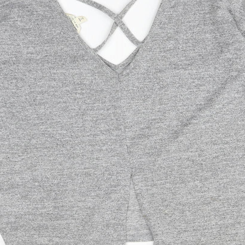 Miss Selfridge Womens Grey   Basic T-Shirt Size 10