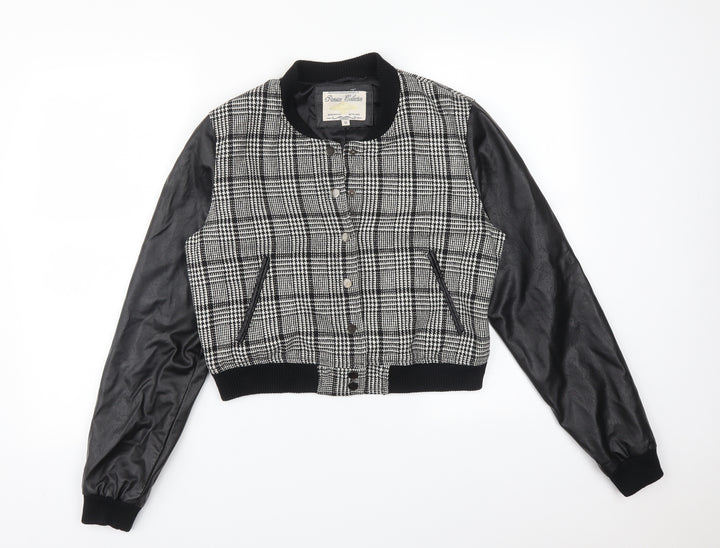 PARISIAN Womens Multicoloured Houndstooth Overcoat Coat Size 12