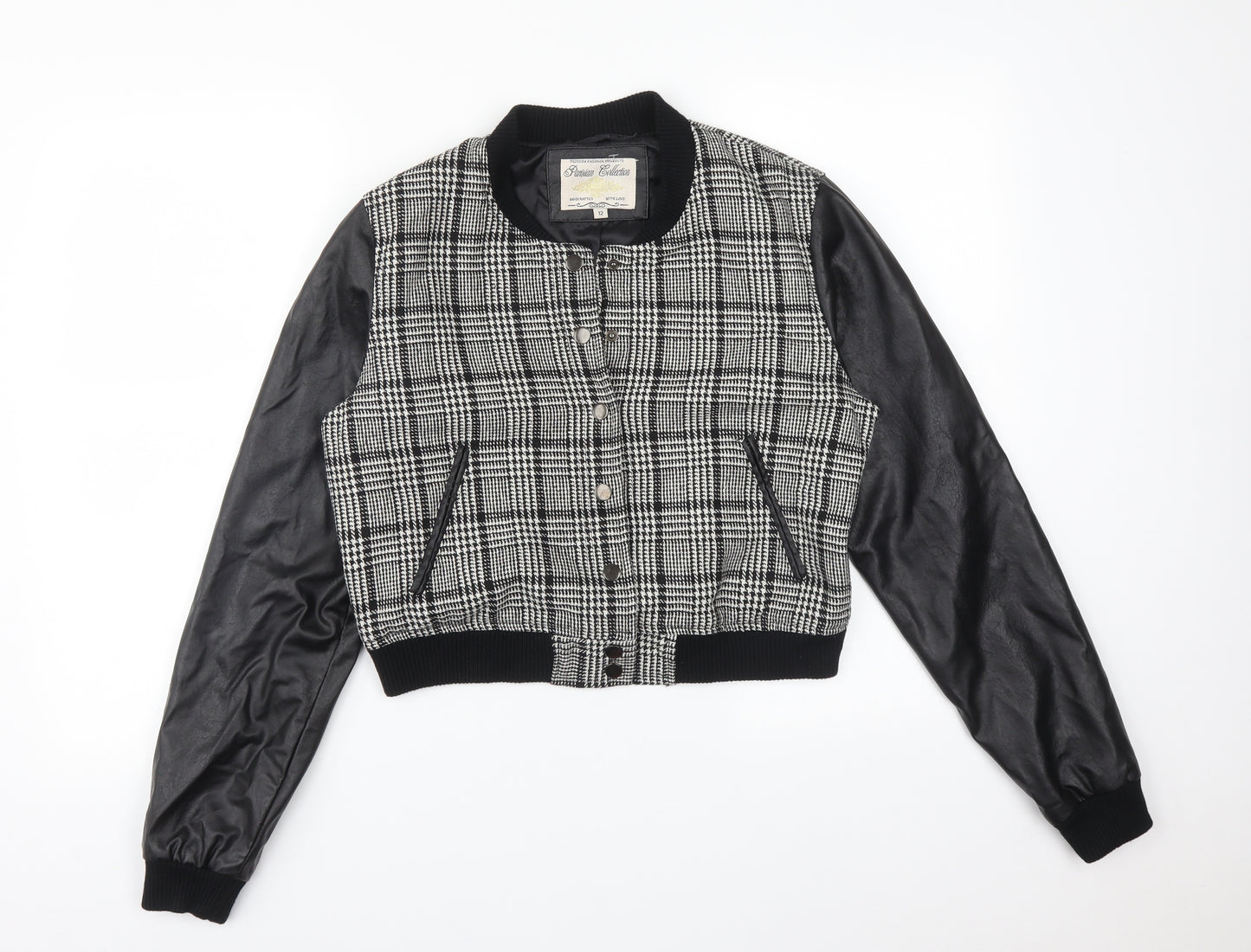PARISIAN Womens Multicoloured Houndstooth  Overcoat Coat Size 12