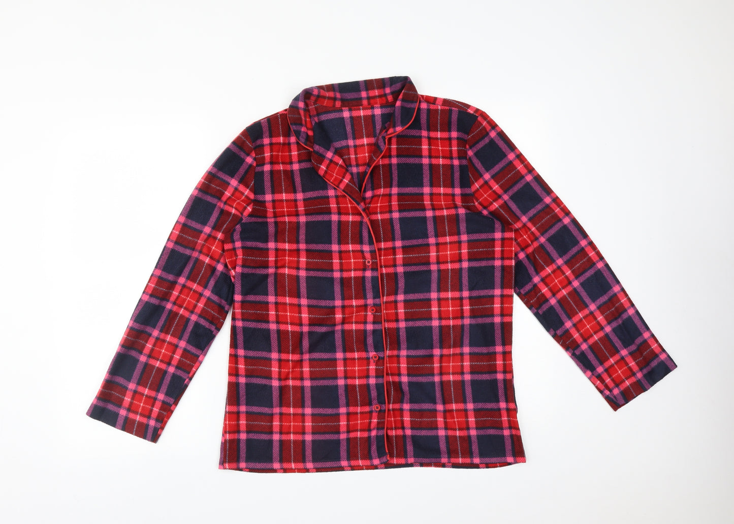 M&S Womens Multicoloured Check   Pyjama Top Size 14