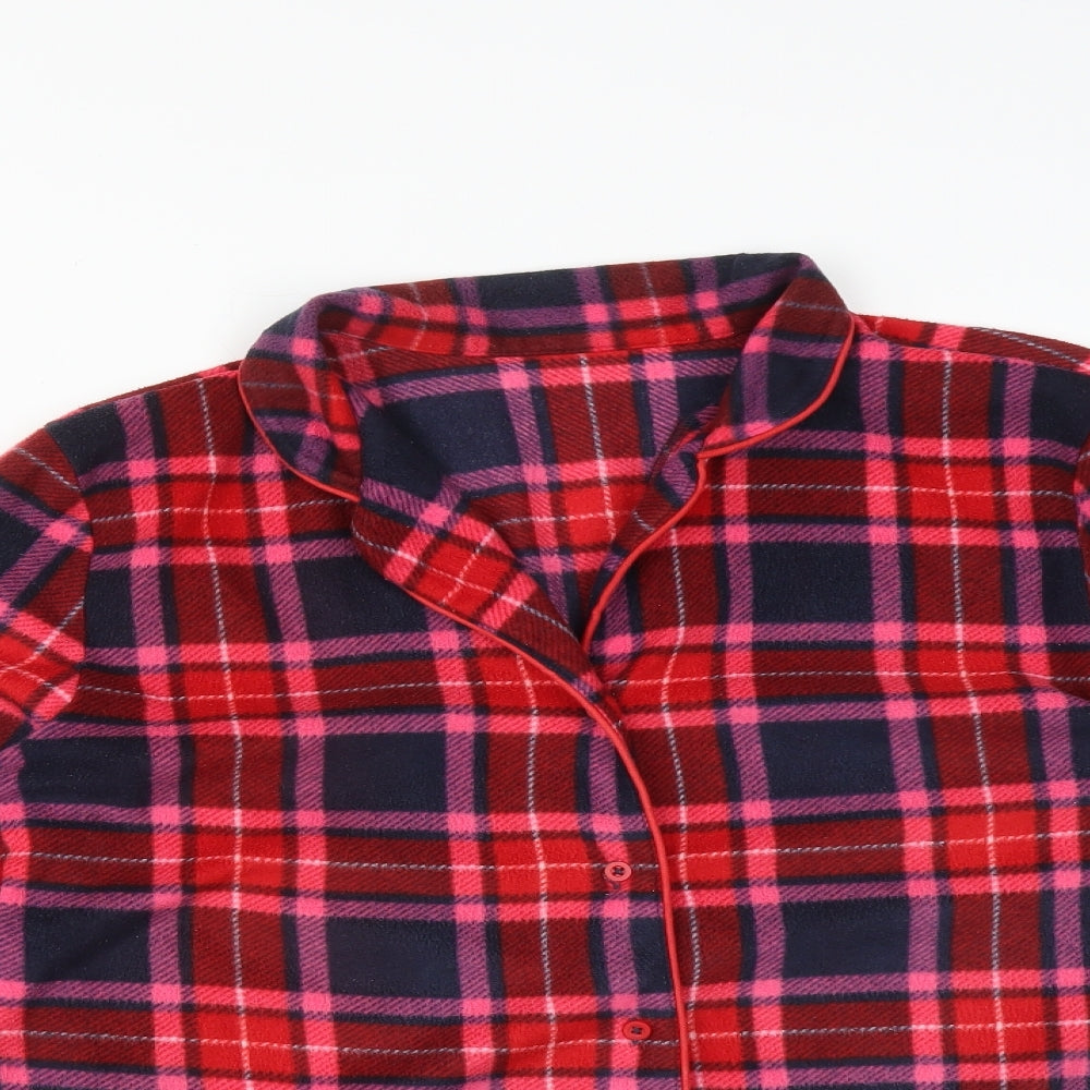 M&S Womens Multicoloured Check   Pyjama Top Size 14