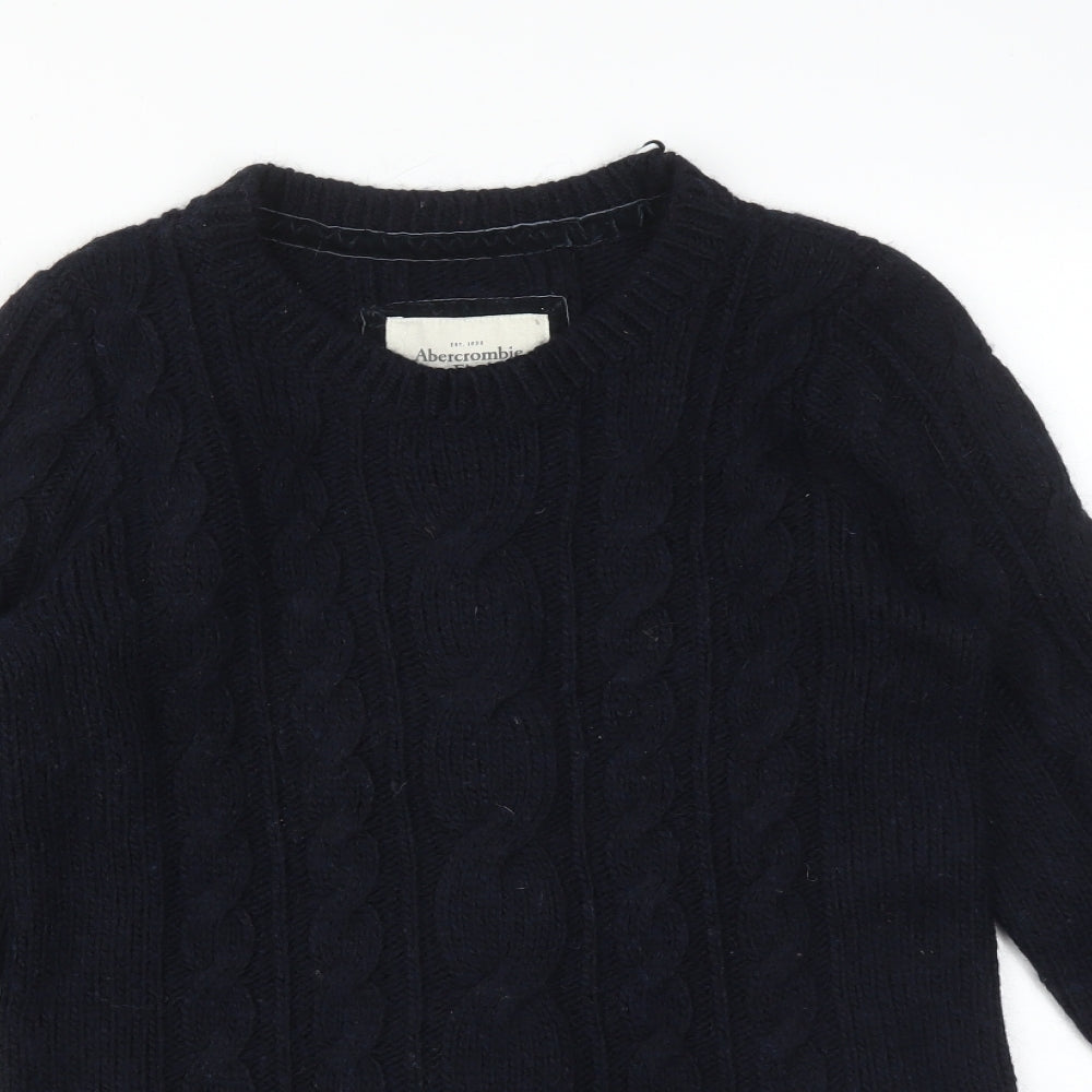 Abercrombie & Fitch Mens Blue Striped  Pullover Jumper Size L