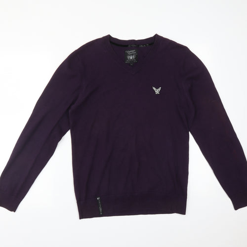 VINTAGE GARMENT Mens Purple   Pullover Sweatshirt Size S