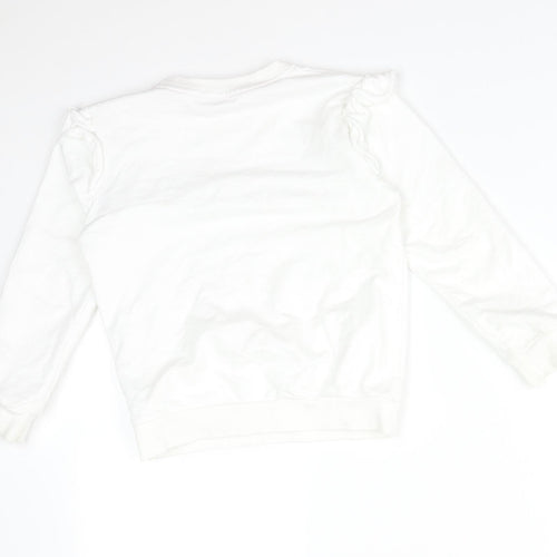 LILLE MINDS Girls White   Pullover Sweatshirt Size 8-9 Years  - UNICORN