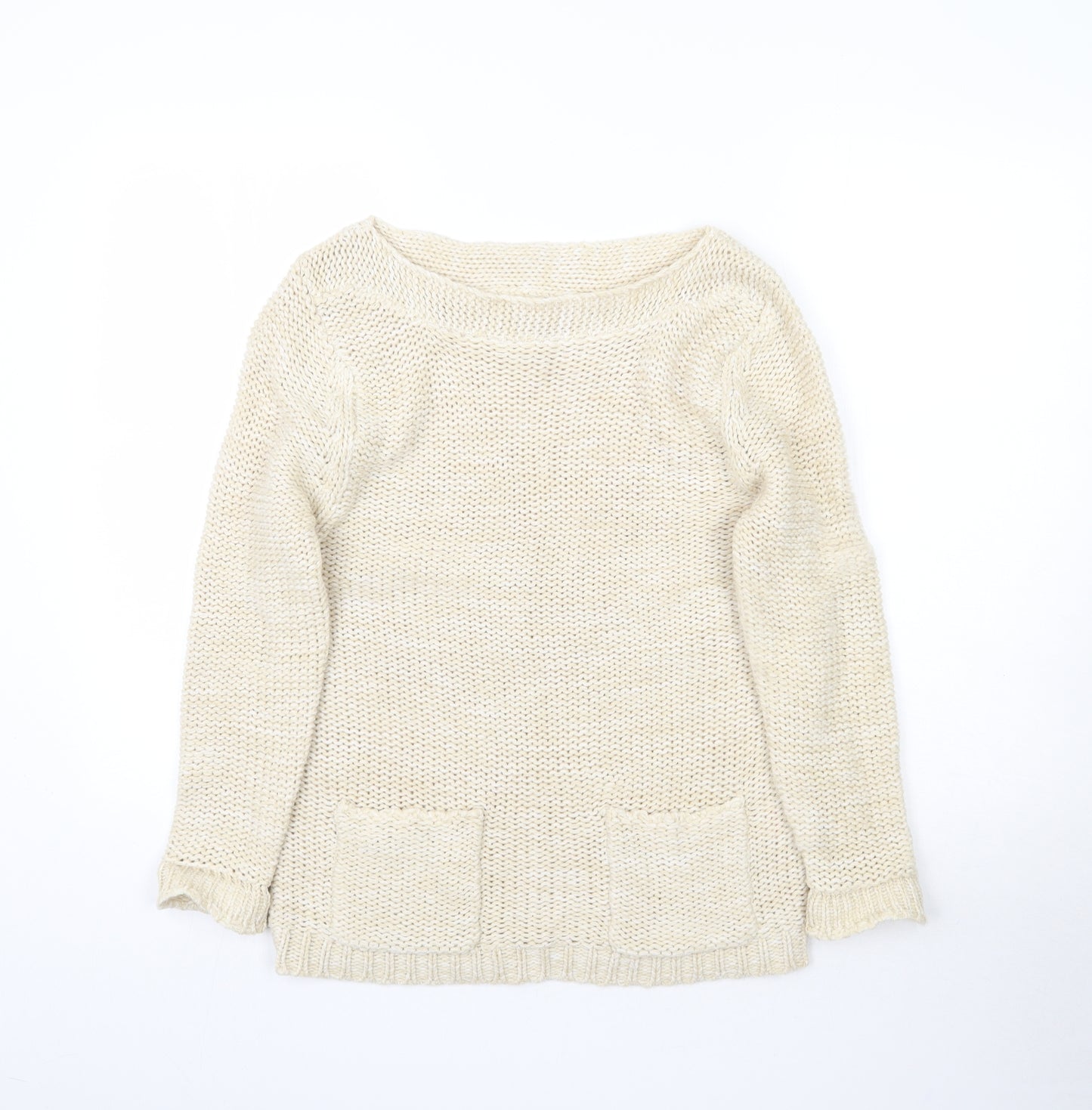 Urban Revival Womens Beige  Knit Pullover Jumper Size M
