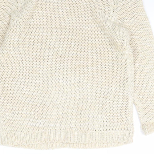 Urban Revival Womens Beige  Knit Pullover Jumper Size M