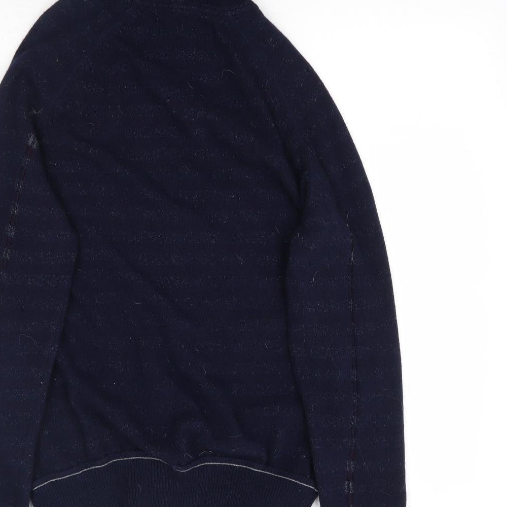 Replay Womens Blue  Knit Full Zip Hoodie Size M