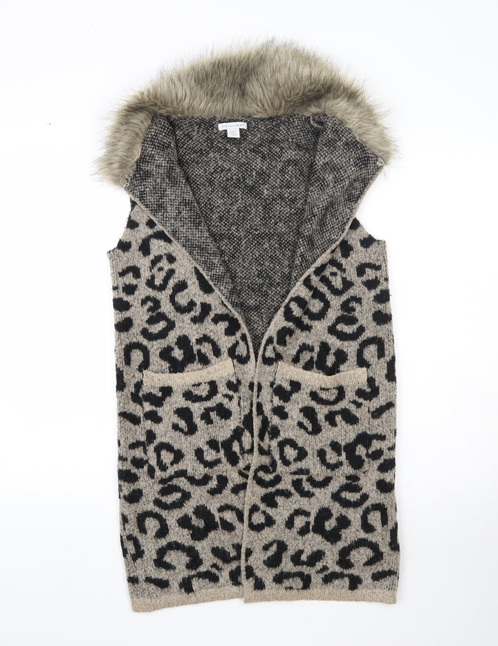 Primark Girls Multicoloured Animal Print Cardigan Jumper Size 13-14 Years