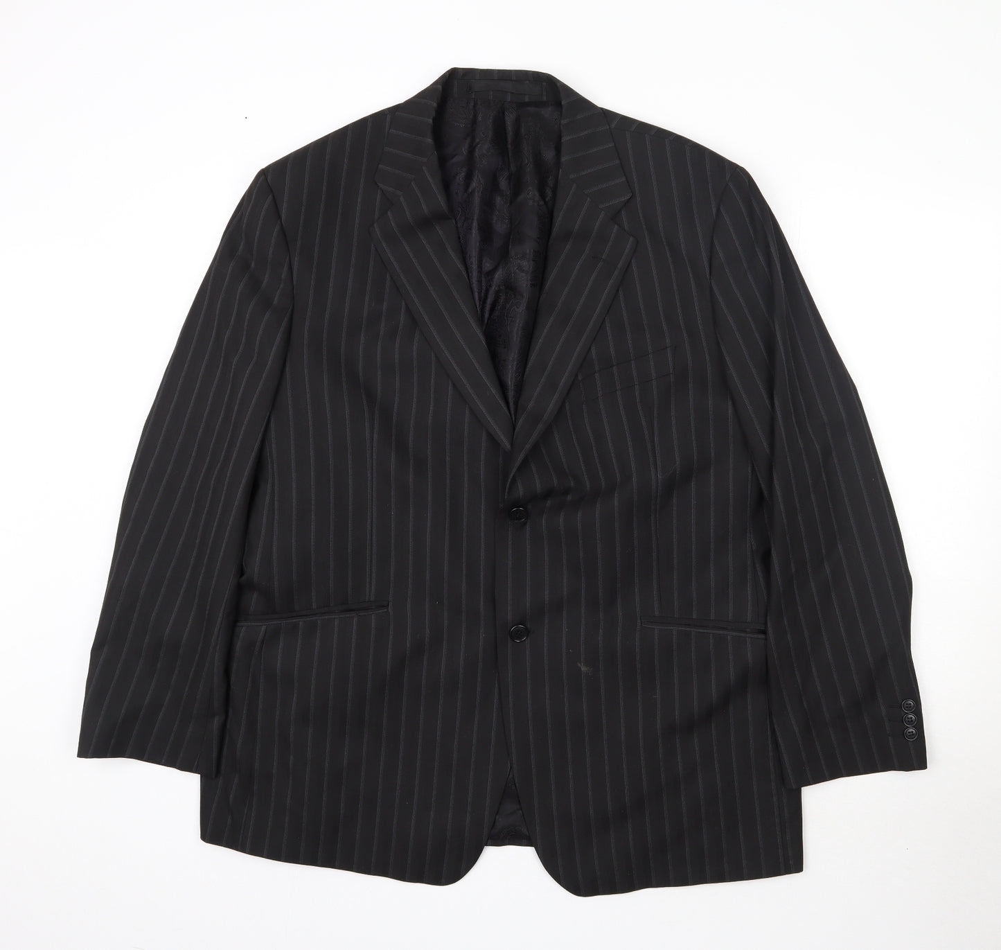 Marks and Spencer Mens Black Striped  Jacket Suit Jacket Size M