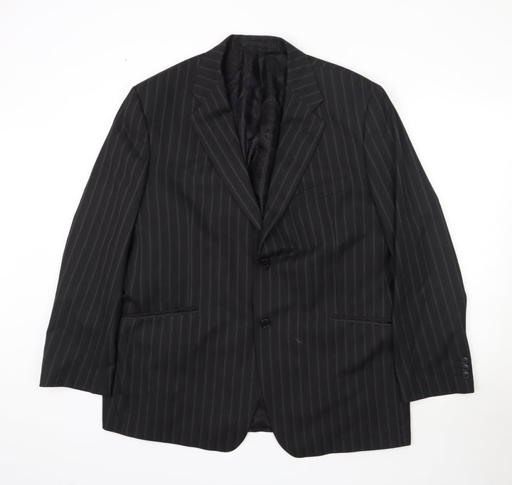 Marks and Spencer Mens Black Striped  Jacket Suit Jacket Size M
