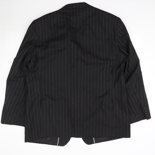 Marks and Spencer Mens Black Striped  Jacket Suit Jacket Size M