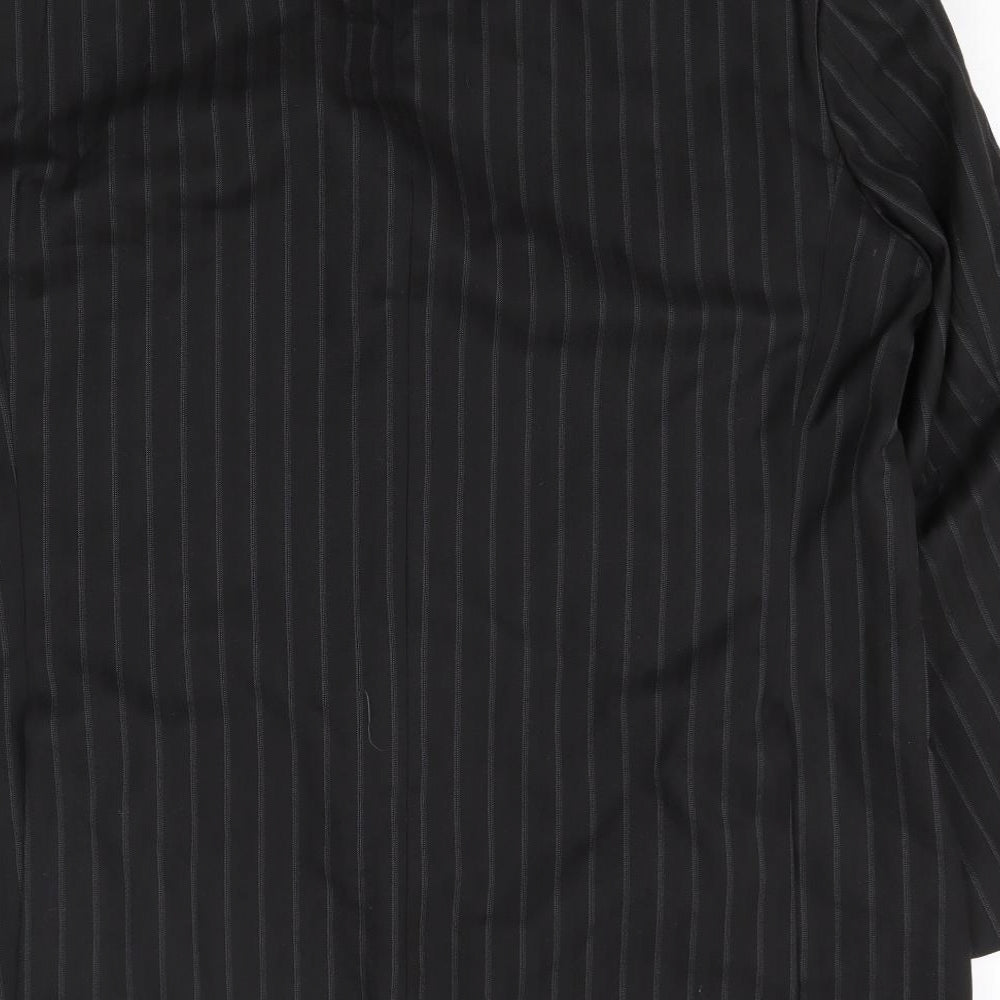 Marks and Spencer Mens Black Striped  Jacket Suit Jacket Size M