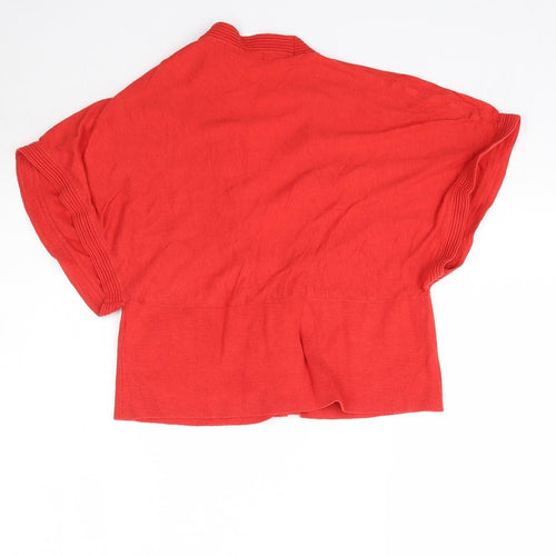 Marks and Spencer Womens Red  Knit Cardigan Jumper Size 14