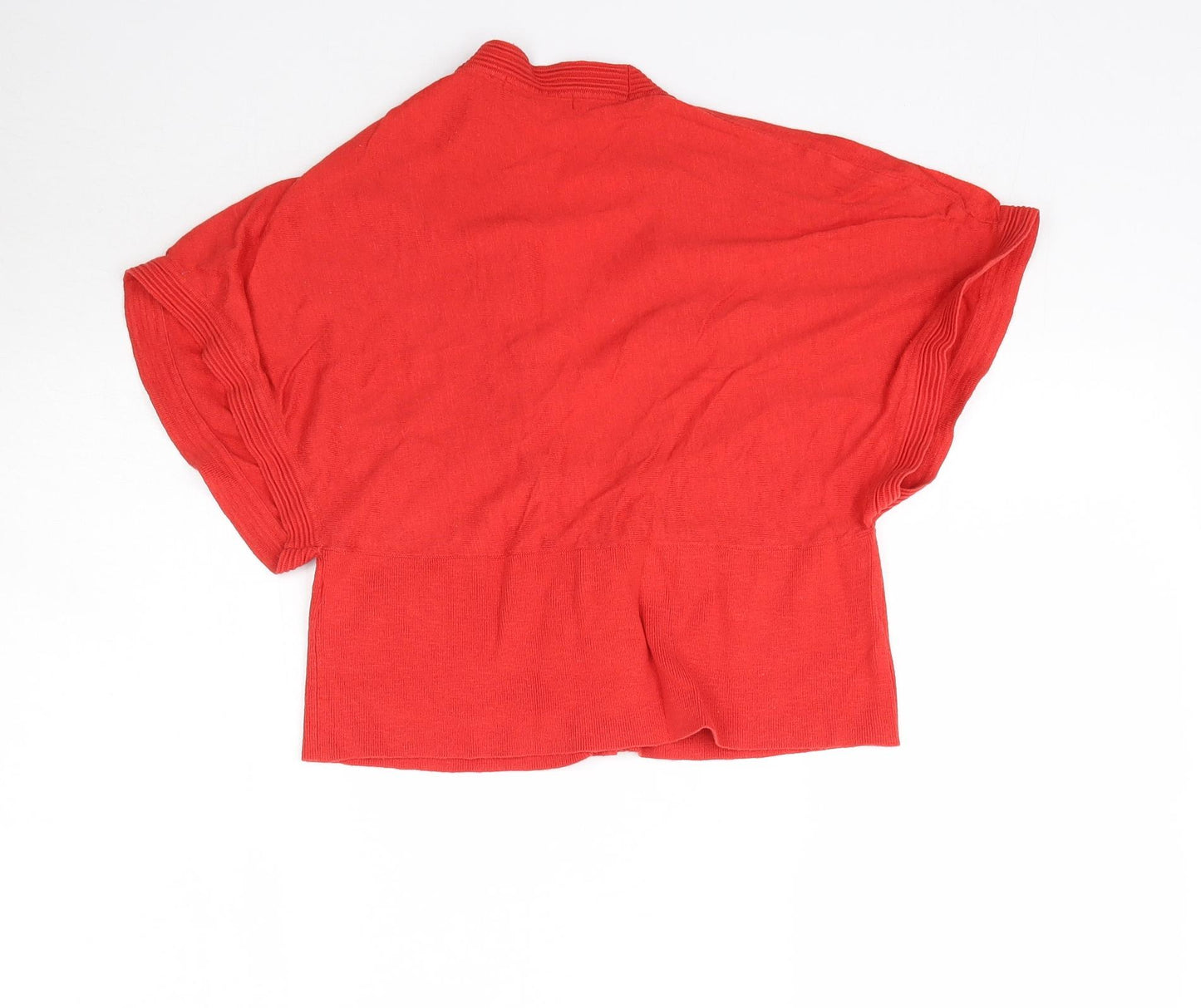 Marks and Spencer Womens Red  Knit Cardigan Jumper Size 14