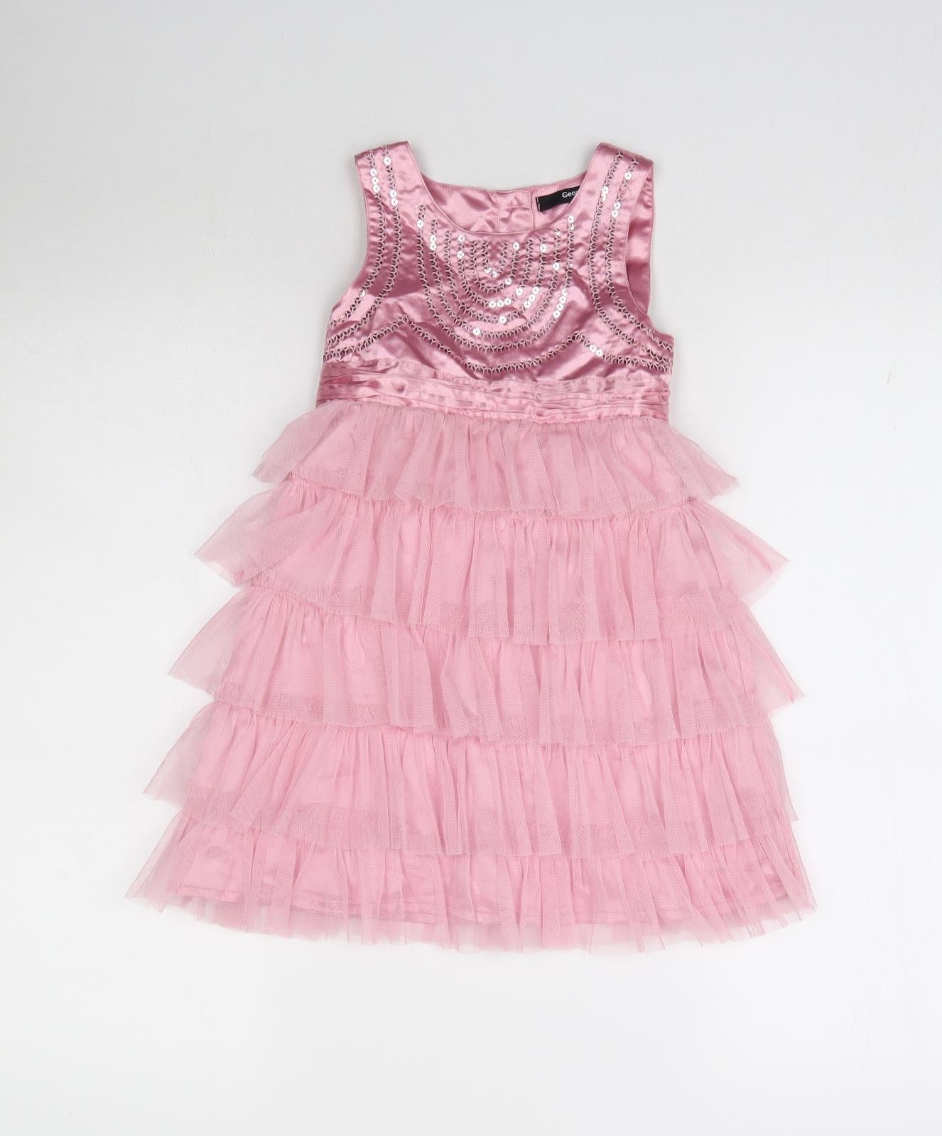 George Girls Pink   A-Line  Size 3-4 Years