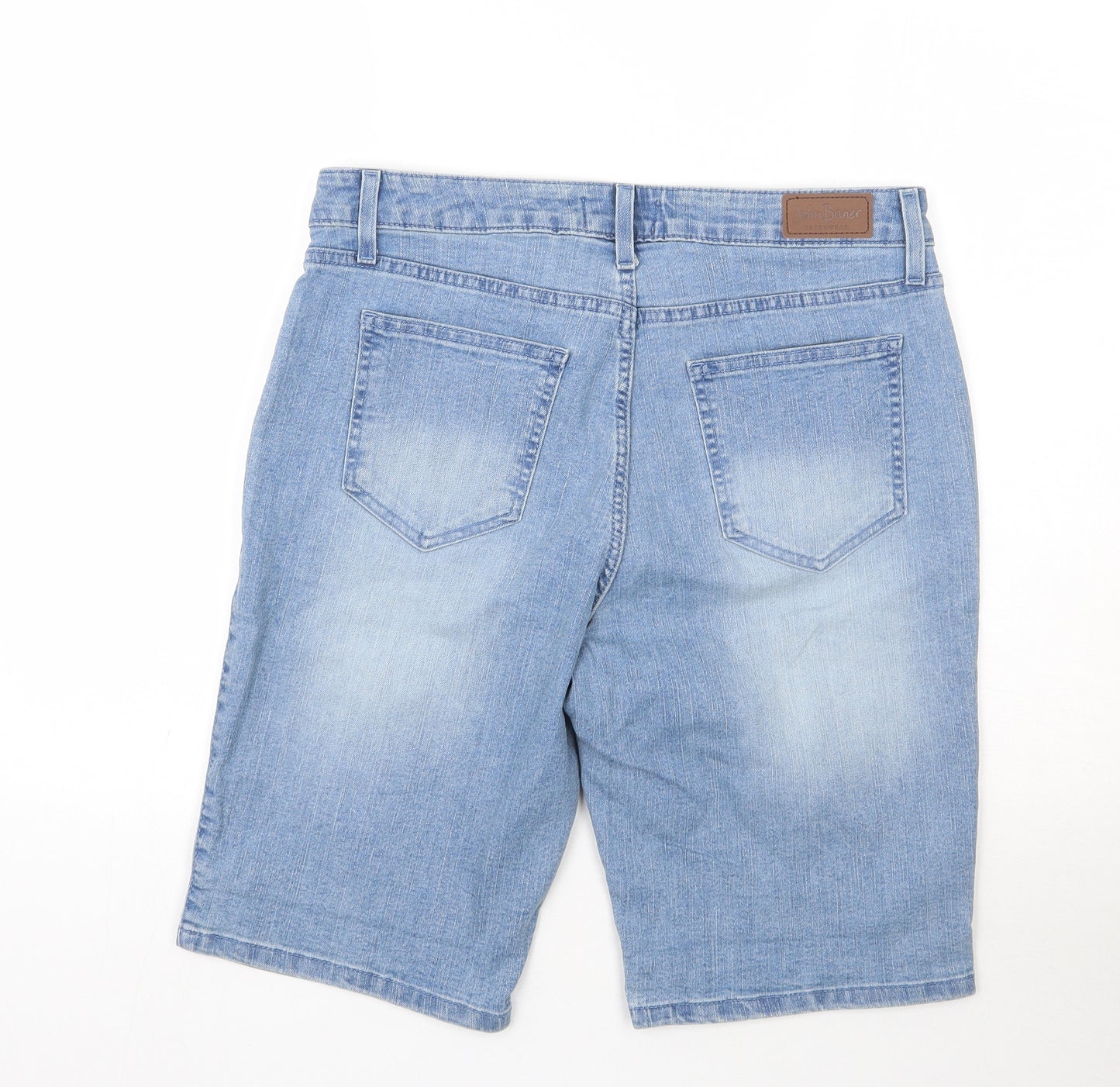 John Baner Womens Blue  Denim Bermuda Shorts Size 16