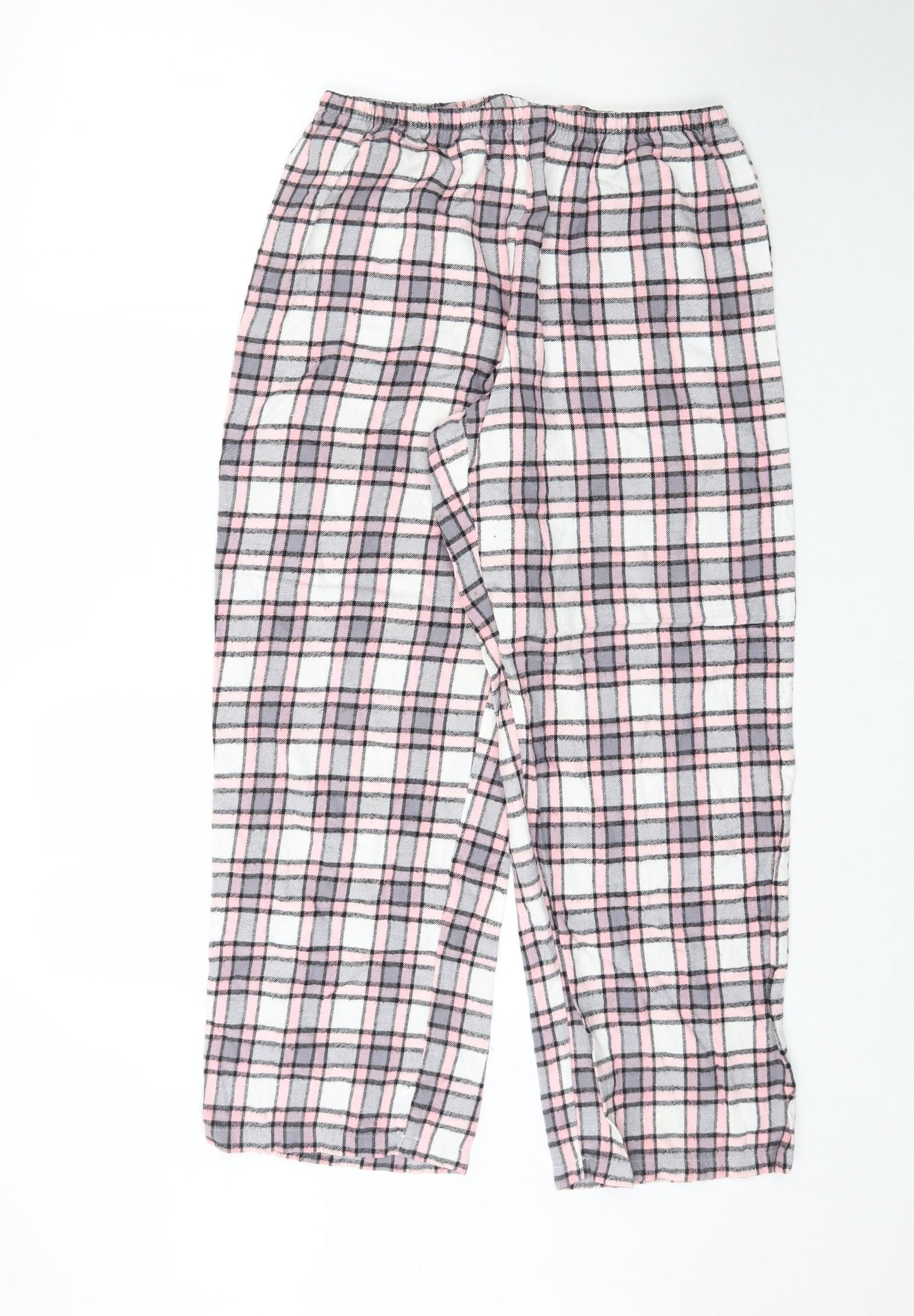 F&F Womens Pink Plaid   Pyjama Pants Size 12