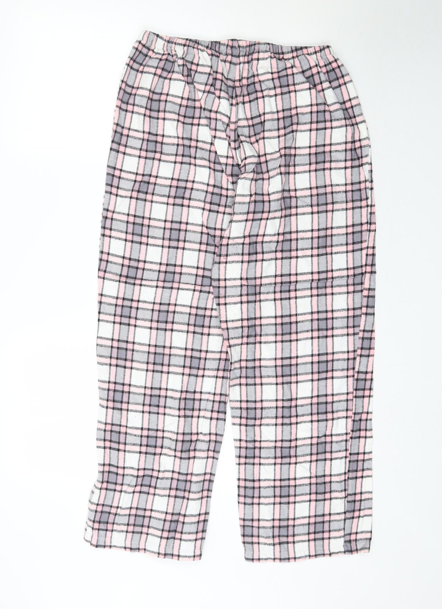 F&F Womens Pink Plaid   Pyjama Pants Size 12