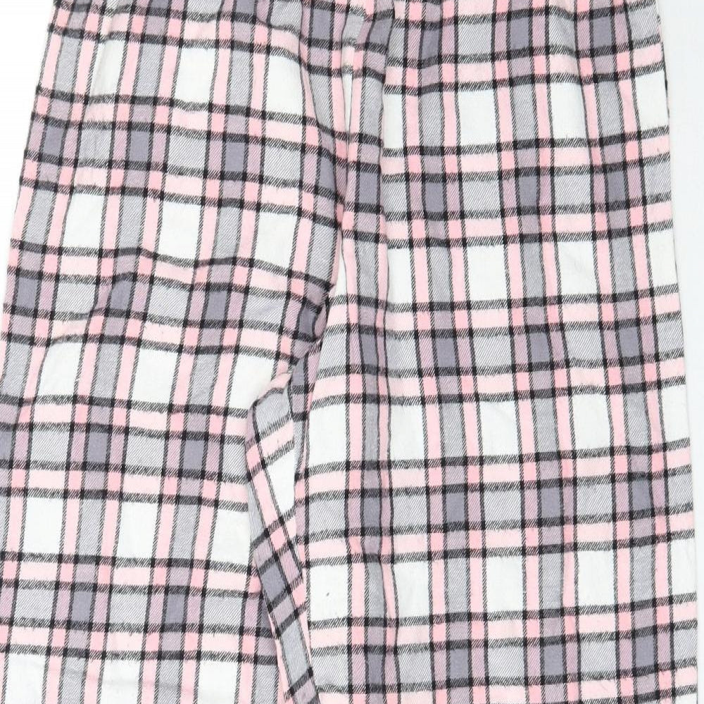 F&F Womens Pink Plaid   Pyjama Pants Size 12