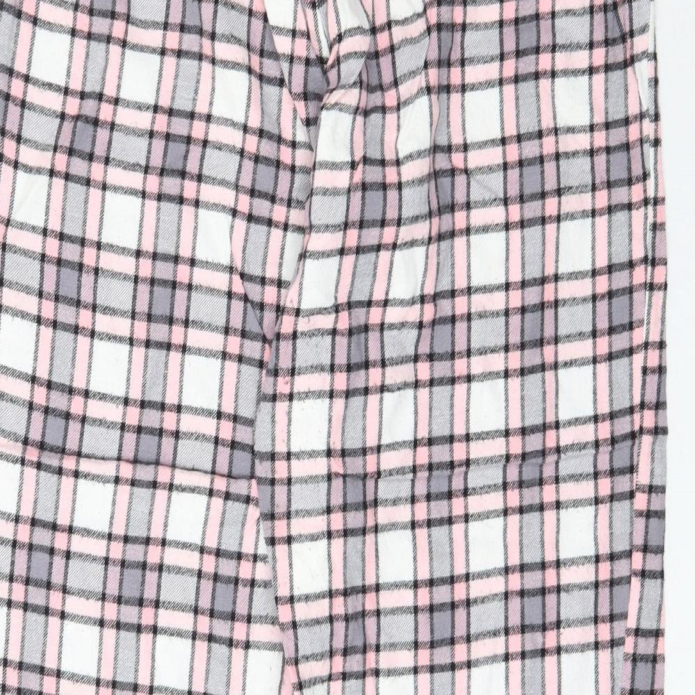 F&F Womens Pink Plaid   Pyjama Pants Size 12