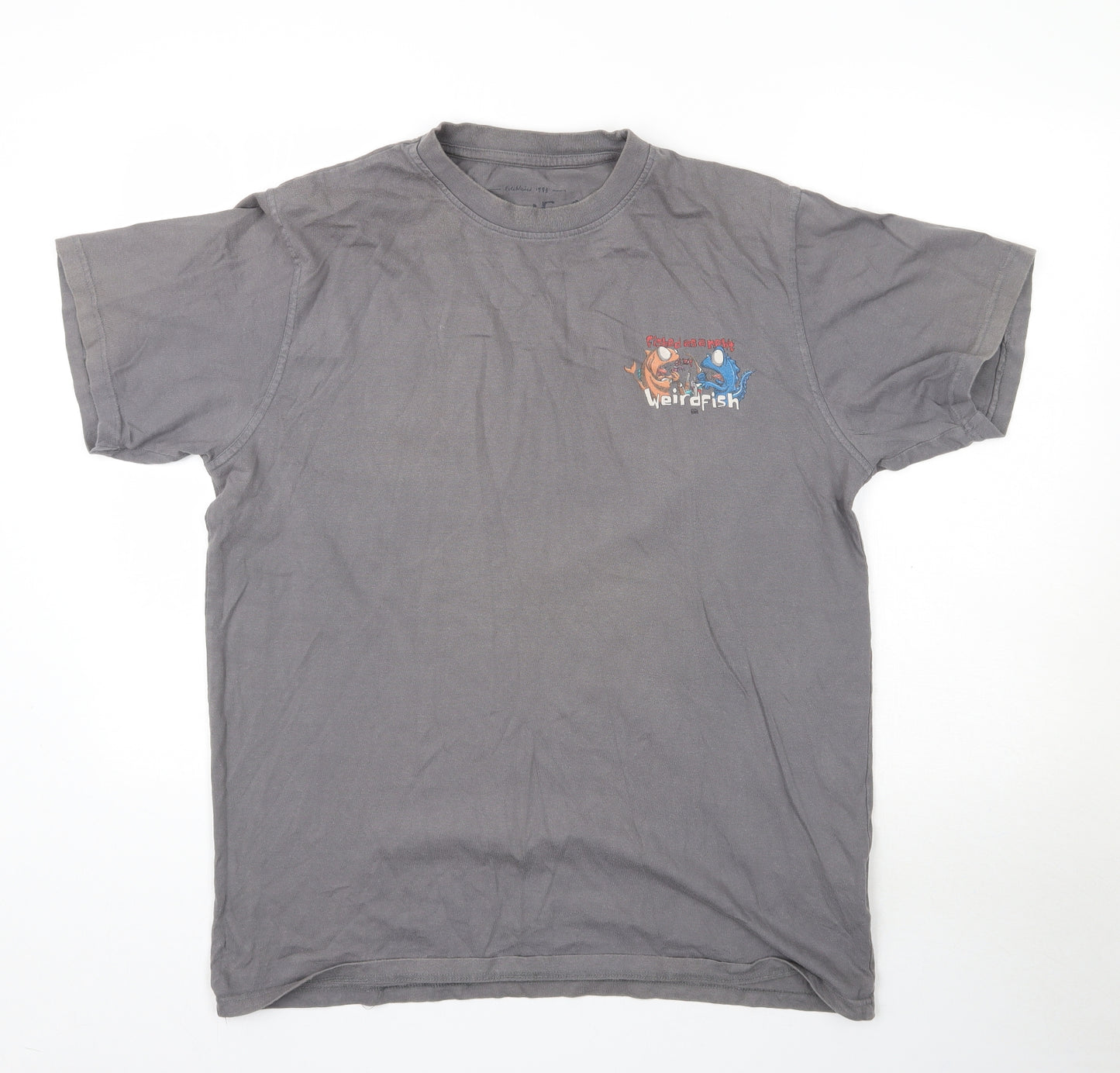Weird Fish Mens Grey    T-Shirt Size L