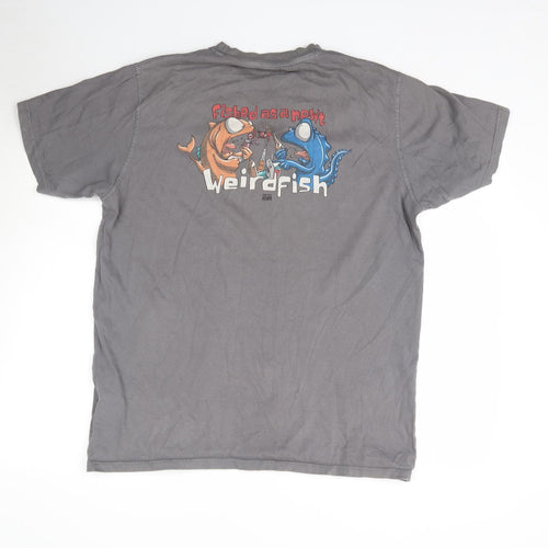 Weird Fish Mens Grey    T-Shirt Size L