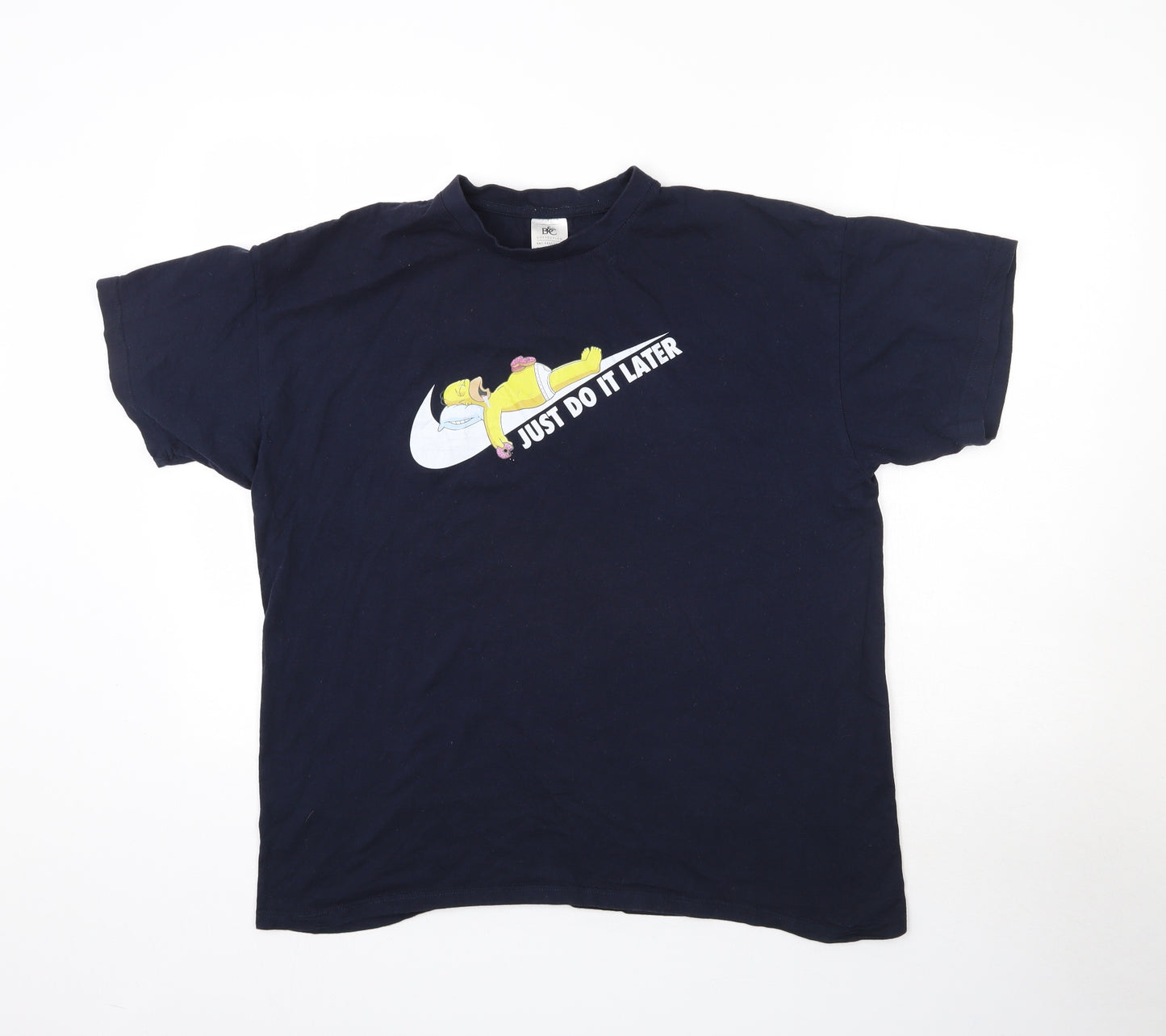 B&C collection Mens Blue    T-Shirt Size L  - Homer Simpson