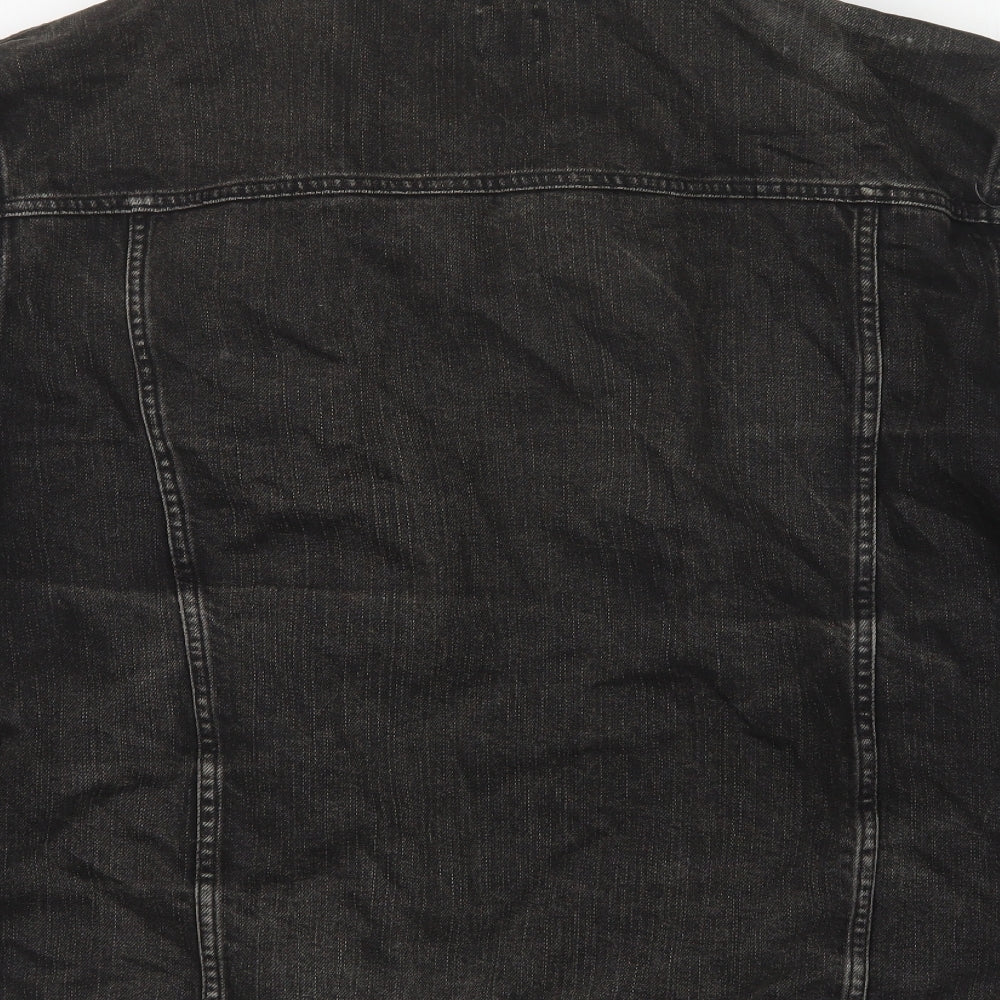 ASOS Mens Black  Denim Jacket  Size 2XL